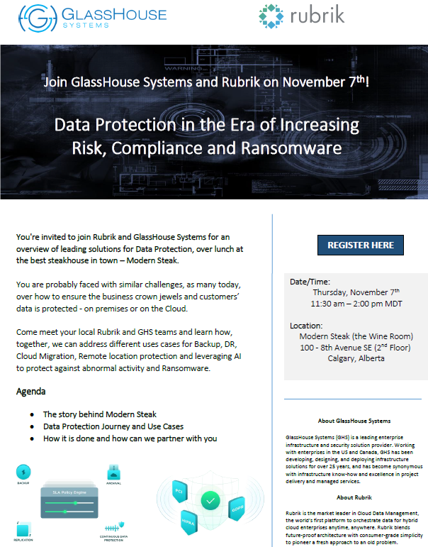 Event: Leading Solutions for Data Protection with GHS and Rubrik