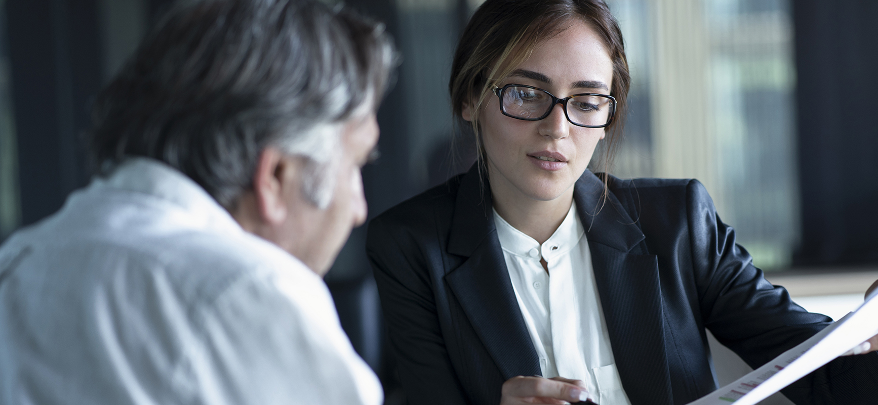 Business people having a discussion