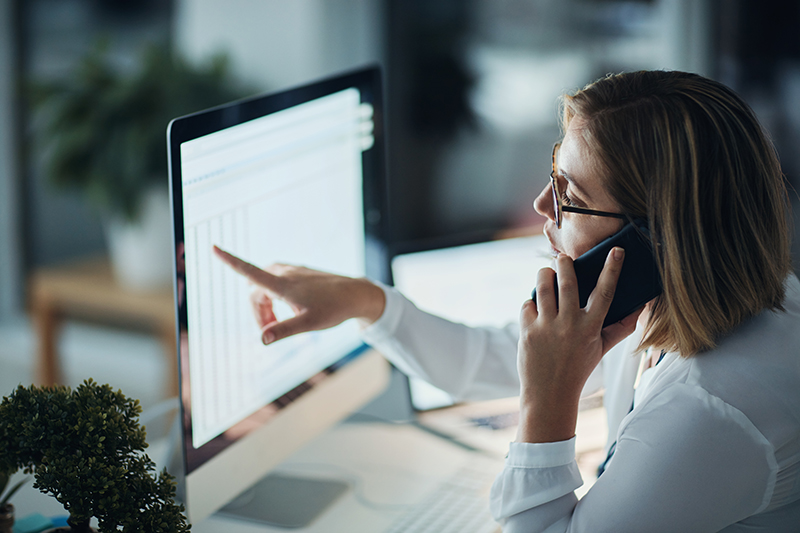 Shot of a businesswoman using a computer